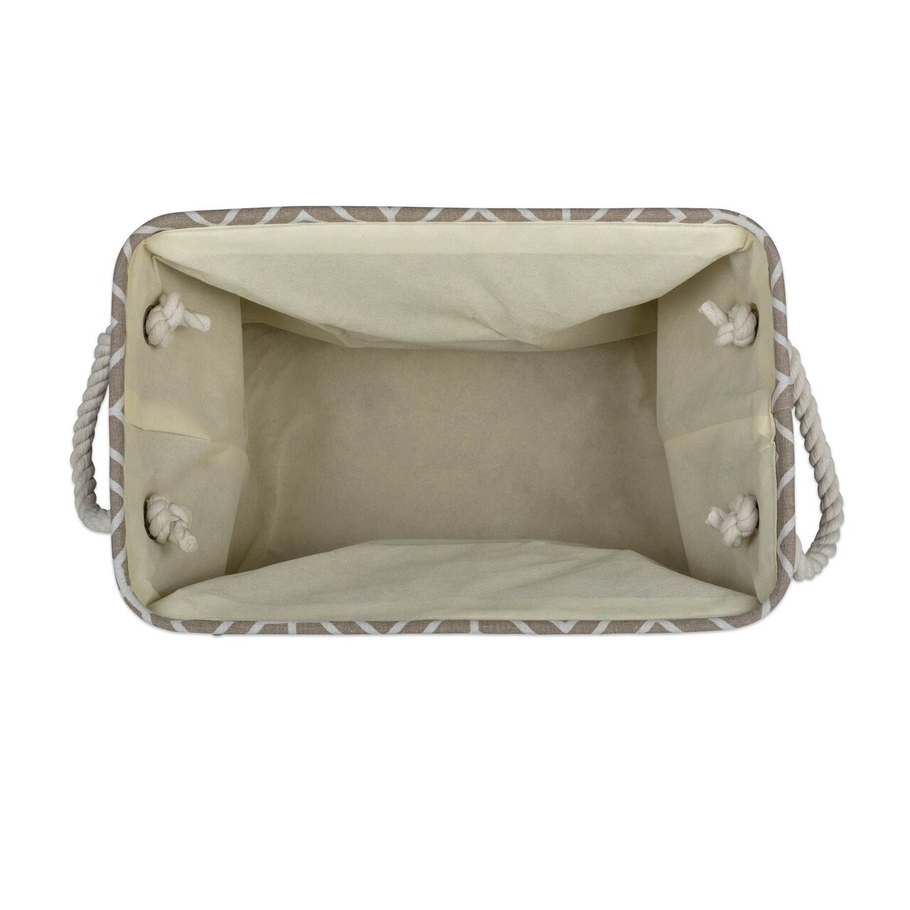 Contemporary Home Living 18" Gray and White Geometric Design Rectangular Large Bin